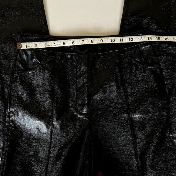 4th And Reckless Women size M NWOT Faux Leather Straight Leg Pants Lined - Picture 4 of 9